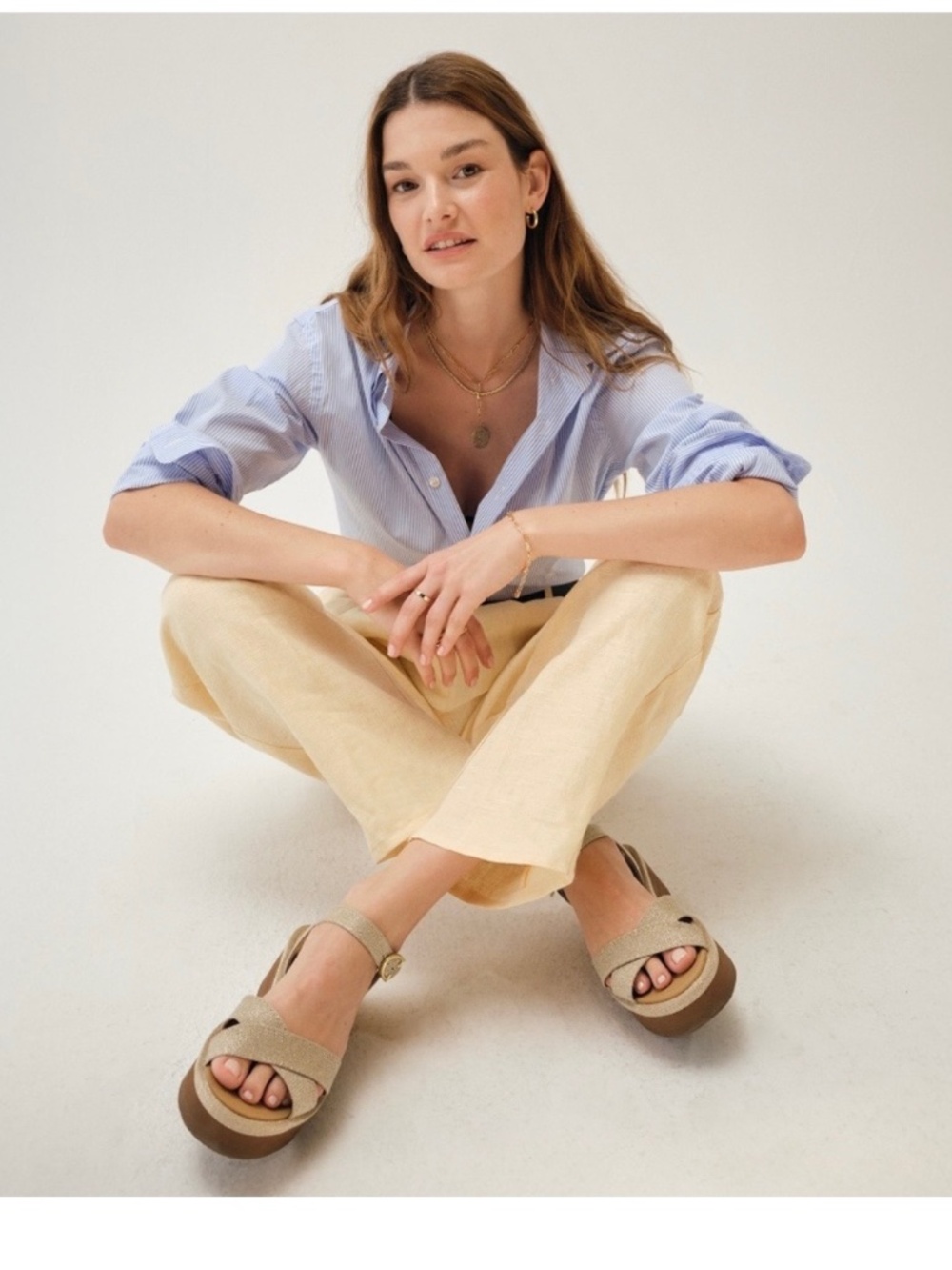 Rothy's The Criss-Cross Lightweight Wedge Sandal - Aurora. Sz 8.